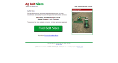 Desktop Screenshot of agbeltsizes.com